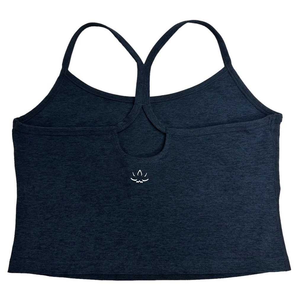 Beyond Yoga Spacedye Slim Racerback Cropped Tank Size Large Darkest Night